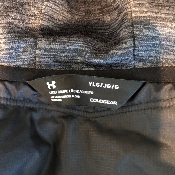 NWT Under Amour H ColoGear Hoodie Black and Gray - Picture 10 of 11